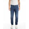 Slim-fit-Jeans REPLAY "Anbass", Herren, Gr. 34, Länge 34, blau (dunkelblau 840), Denim/Jeans, Obermaterial: 99% Baumwolle, 1% Elasthan, casual, slim fit, Jeans