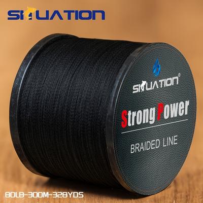 TEMU Pe Braided Fishing Line - 500m/1640ft, 4-strand Multifilament, Smooth Long Casting, 30 40 80 Lb - Black, Easter Festival Special