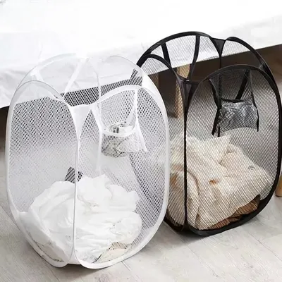 New style foldable grid laundry basket, solid color, breathable, dirty laundry basket, toy and sundries storage basket.