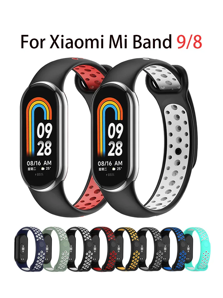Silikonarmband für Xiaomi Mi Band 9 8 Zubehör Sport Gummiarmband Armband Pulseira Correa für Xiaomi Mi Band 9 NFC/8 NFC Image