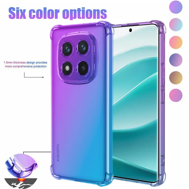 Airbag Stoßfeste Farbverlauf TPU Hülle für Xiaomi Redmi Note 15 Pro 5G 14 Pro+ Plus Schutzhülle Fundas Coque Capa Image