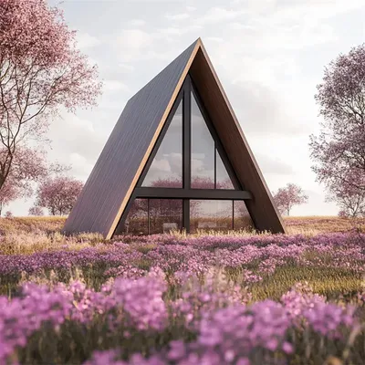 Customized Tiny House Garden Rooms Back Yard A Frame Triangle House Prefabricated Modular Mobile