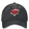 Autos Lightning McQueen Logo Baseball Cap Rot Cartoon Unisex Männer Sonnenschutz Hip Hop Hüte Sommer