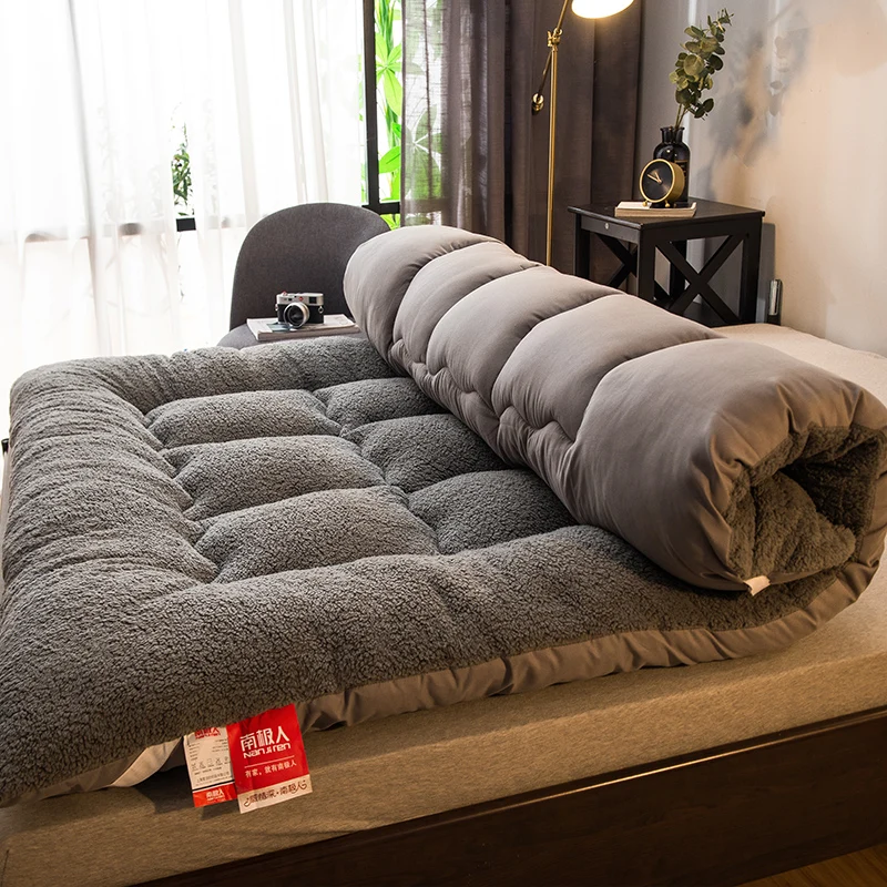 Lammsamt-Matratze, verdicktes Kissen, Zuhause, Tatami-Schlafsaal, Einzelbett, Studentenwohnheim, Schwamm, Doppelbett, Matratze Image