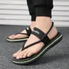 Herrensandalen, Flip-Flops, einfarbige Sommerschuhe für Herren, atmungsaktive Schuhe, Strandpantoffeln, geeignet für den täglichen Innen- und Außenbereich