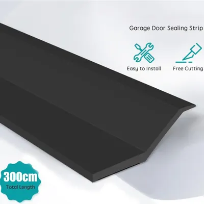 300cm Garage Door Sealing Strip Door Frame Rubber TPE Strip Weatherproof Blocker Sealer Free Cutting Skirting Line Wall Trim