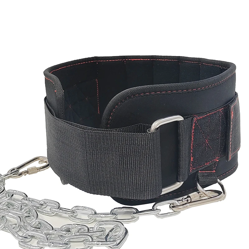 Verstellbarer Dip-Gürtel zum Hochziehen und Kniebeugen, Gewichthebergürtel, Krafttrainingsgürtel, breiter Gürtel und Taille für 80–110 cm Image
