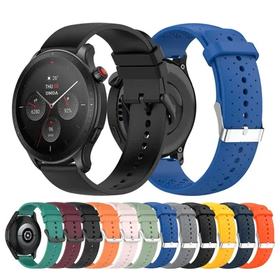 20 mm 22 mm Silikonarmband für Amazfit Bip 5 4 S/GTR 4 3 Pro/GTR 42 mm 47 mm/GTR 2e Band GTS 4 2 Image