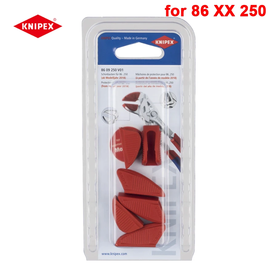 Knipex 3 Paar Kiefers chutz für 86 xx 250 rutsch fest verhindern Beschädigung des Zubehörs verstärken den Schutz 86 09 250 v01 Image
