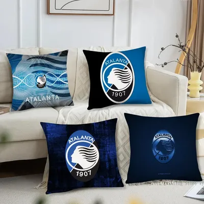 A-Atalanta B-Bergamasca Calcio Kissenbezug, quadratisches Kissen, Schlafzimmer, Sofa, Freizeit, Komfort, Kissen, Wohnzimmer, Heimdekoration, 40 x 40 cm Image