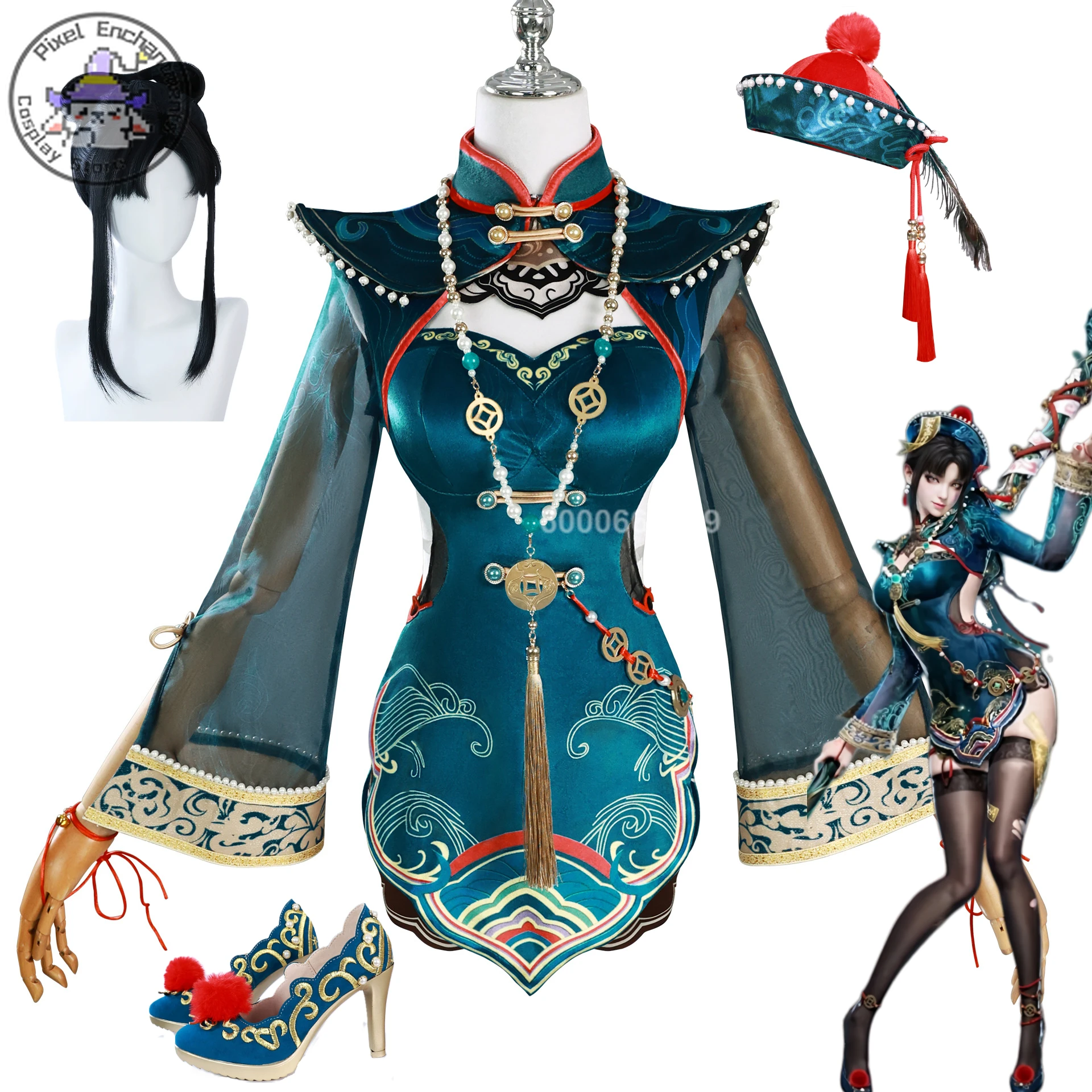 Heißes Spiel Naraka: Bladepoint Anime Tessa Cosplay Kostüm für Frauen Sexy Kleid Hut Schuhe Halloween Party Anzug Comic-Con Rollenspiel