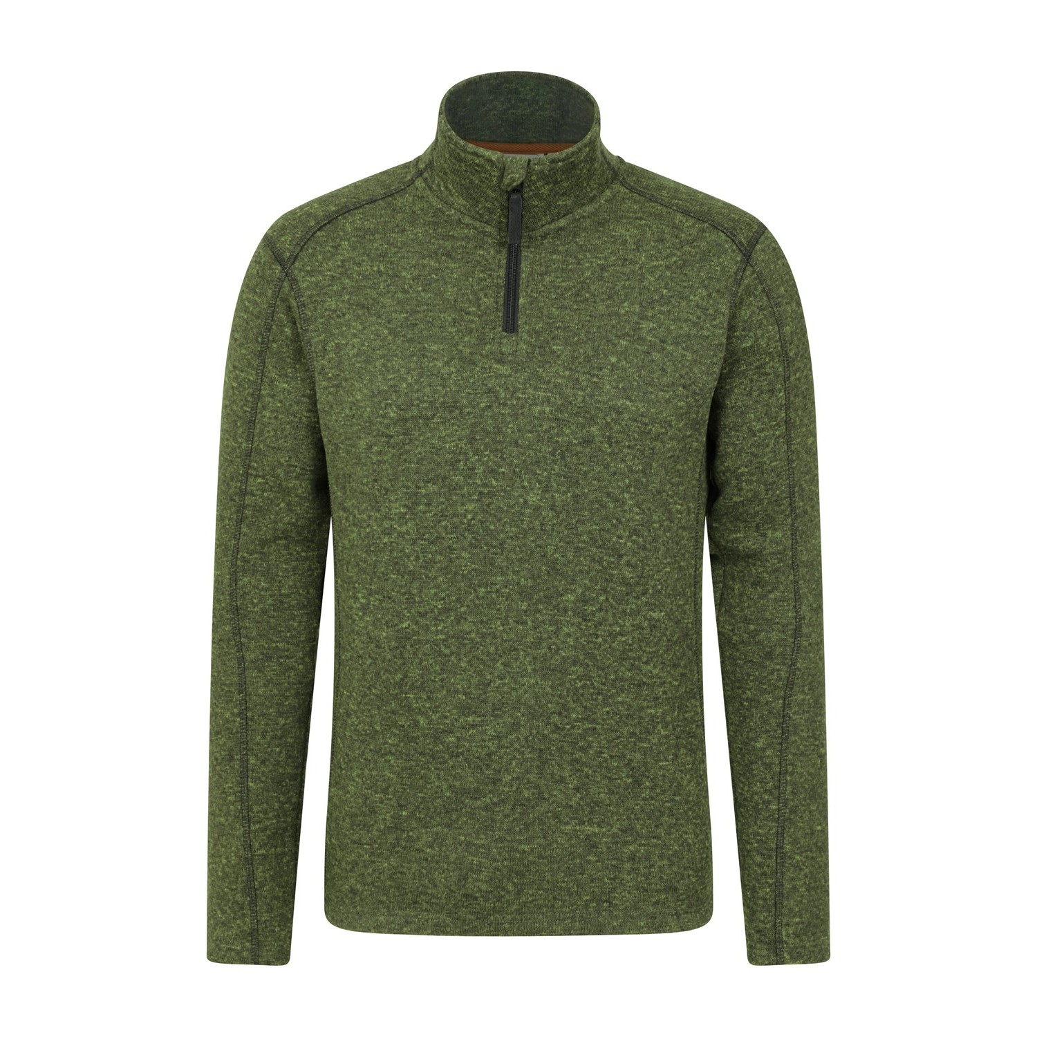 Mountain Warehouse - "Idris II" Fleece-Oberteil mit halbem Reißverschluss für Herren (Dunkel-Khaki) Image