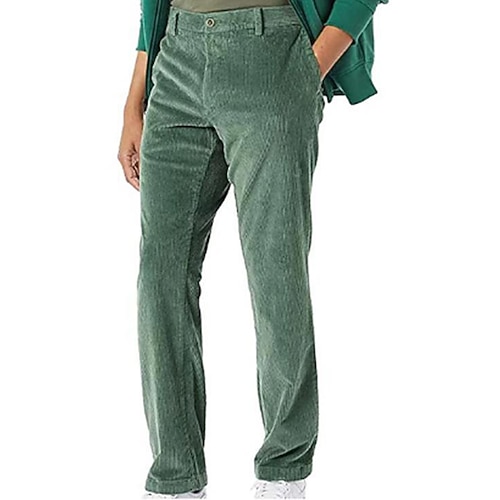 Herren Anzughosen Cordhose Winterhose Hose Hosen Anzughose Tasche Glatt Komfort Atmungsaktiv Outdoor Täglich Ausgehen Modisch Brautkleider schlicht Dunkelbraun Schwarz Image