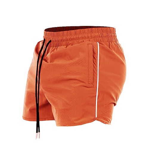 Herren Sportliche Shorts Laufshorts Turnhose Sport Ausgehen Wochenende Schnelltrocknend Laufen Lässig Feuchtigkeitsableitend Tasche Elastischer Bund Kordelzug Einfach Knielang Gymnastik Sportkleidung Image