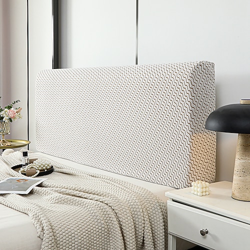 1 Stück Kopfteilbezug, elastischer Jacquard-Nachttischbezug für das Bett im Schlafzimmer, leicht zu reinigender Kopfteilbezug Image