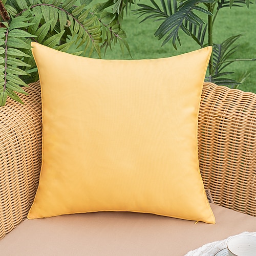 Einfarbiger Kissenbezug outdoor wasserdichte Technologie Kissenbezug beschichtetes Outdoor-Garten-Sofakissen modern einfach 1 Stk Image