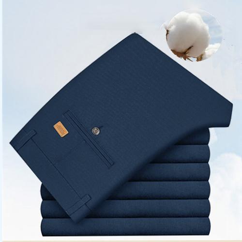 Men's Dress Pants Trousers Pleated Pants Pocket Straight Leg Plain No-Iron Wrinkle Resistant Wedding Office Work Cotton Blend Chic Modern Formal Yellow Brown High Waist Micro-elastic