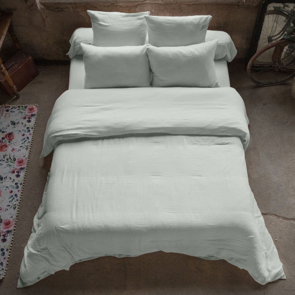Housse de couette gaze de coton unie 200x200 cm
