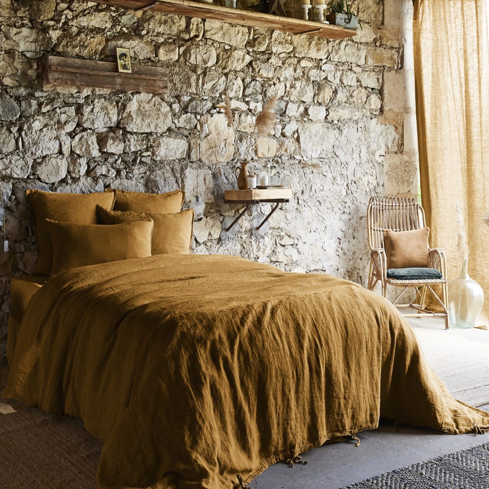 Housse de couette lin français unie 240x260 cm