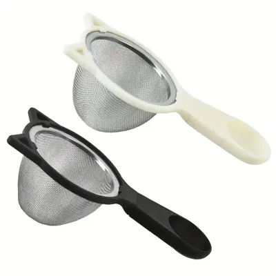 Cat Shape Frying Filter Stainless Steel Fine Mesh Oil Strainer Detachable Plastic Handle Flour Sieve