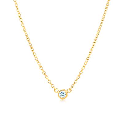 Suzy Levian 14K 0.15 Ct. Diamond Solitaire Necklace