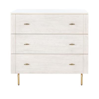 Safavieh Genevieve Cream 3-Drawer Dresser