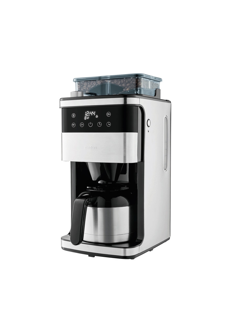Medion MD 19911 Kaffeemaschine silber, 1 L Fassungsvermögen, mit Thermoskanne Image