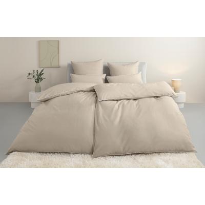 Bettwäsche "Nayara", beige, B/L: 155cm x 220cm, , Renforcé, B/L: 80cm x 80cm, Renforcu00e9, Obermaterial: 100% Baumwolle, LEGER HOME BY LENA GERCKE, Bettwäsche, in Gr. 135x200 oder 155x220 cm, Bettwäsche mit Piping/Paspel Image