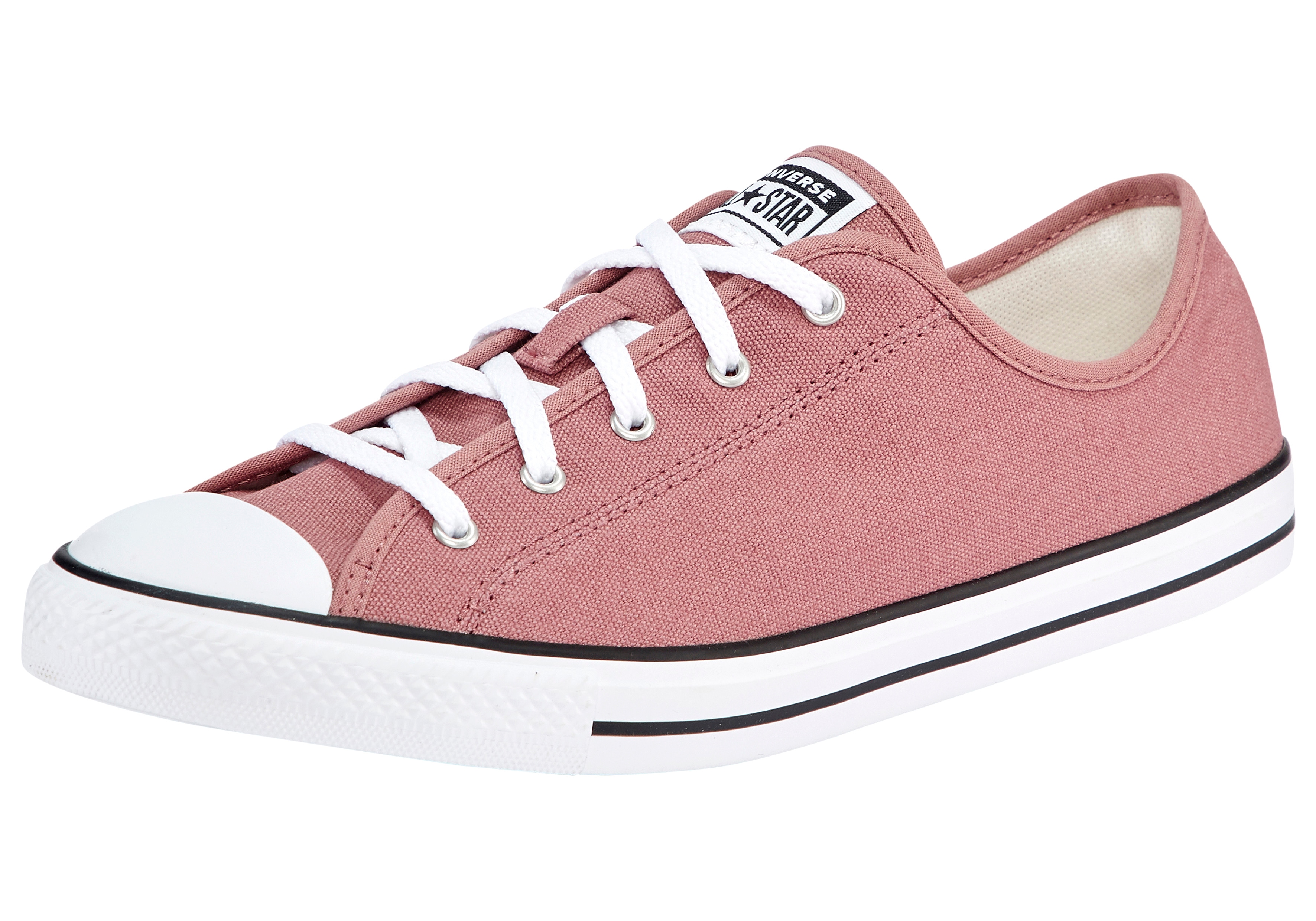 Sneaker CONVERSE "CHUCK TAYLOR ALL STAR DAINTY", Damen, Gr. 38, light saddle, egret, schwarz, Textil, Schuhe Sneaker