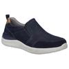 Slip-On Sneaker JOSEF SEIBEL "Wales 04", Herren, Gr. 45, blau (dunkelblau, kombi), Leder, casual, Schuhe, Slipper, Komfortschuh, Schlupfschuh mit elastischem Gummizug-Einsatz