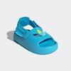 Badesandale ADIDAS ORIGINALS "ADIFOM KIDS ADILETTE", Gr. 33, sky rush, cloud weiß, solar gelb, Synthetik, Textil, sportlich, Schuhe