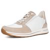 Slip-On Sneaker ARA "OSAKA", Damen, Gr. 7,5 (41), beige (weiß, hellbeige), Veloursleder, Glattleder, kontrastfarbene Details, sportlich, Schuhe, Keilsneaker, Schnürschuh mit Easy2Go-Einschlupf