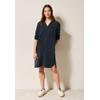 Sommerkleid CECIL, Damen, Gr. XL (44), US-Größen, blau (universal blau), Web, 100% Baumwolle, unifarben, casual, comfort fit kniefrei, V-Ausschnitt, 3/4-Ärmel Bündchen, Kleider, aus 100% Baumwolle