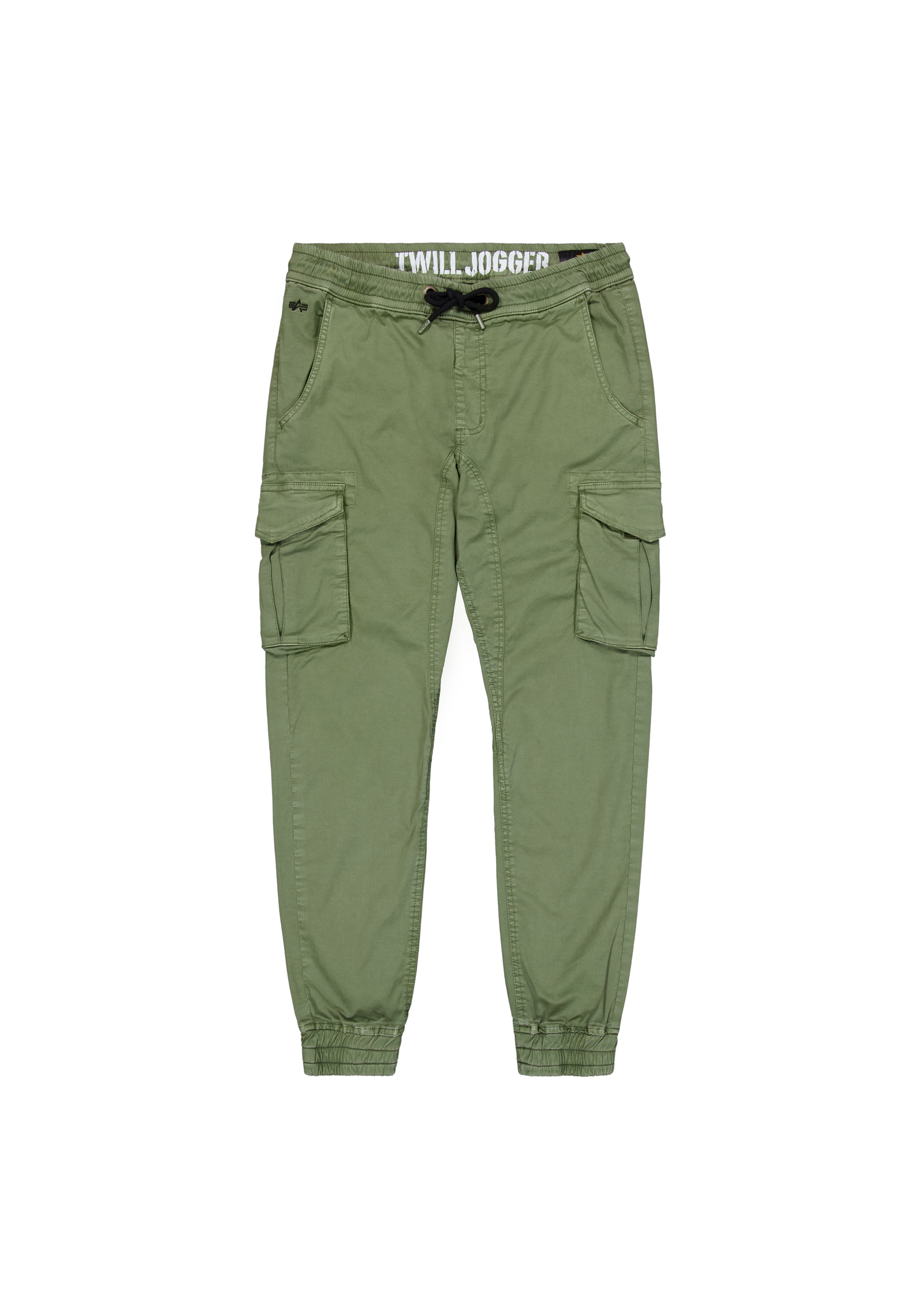 Jogginghose ALPHA INDUSTRIES "Cotton Twill Jogger", Herren, Gr. XXL, Normalgrößen, grün (vintage grün), Obermaterial: 98% Baumwolle, 2% Elastan; Futter: 100% Baumwolle, Hosen Jogginghose