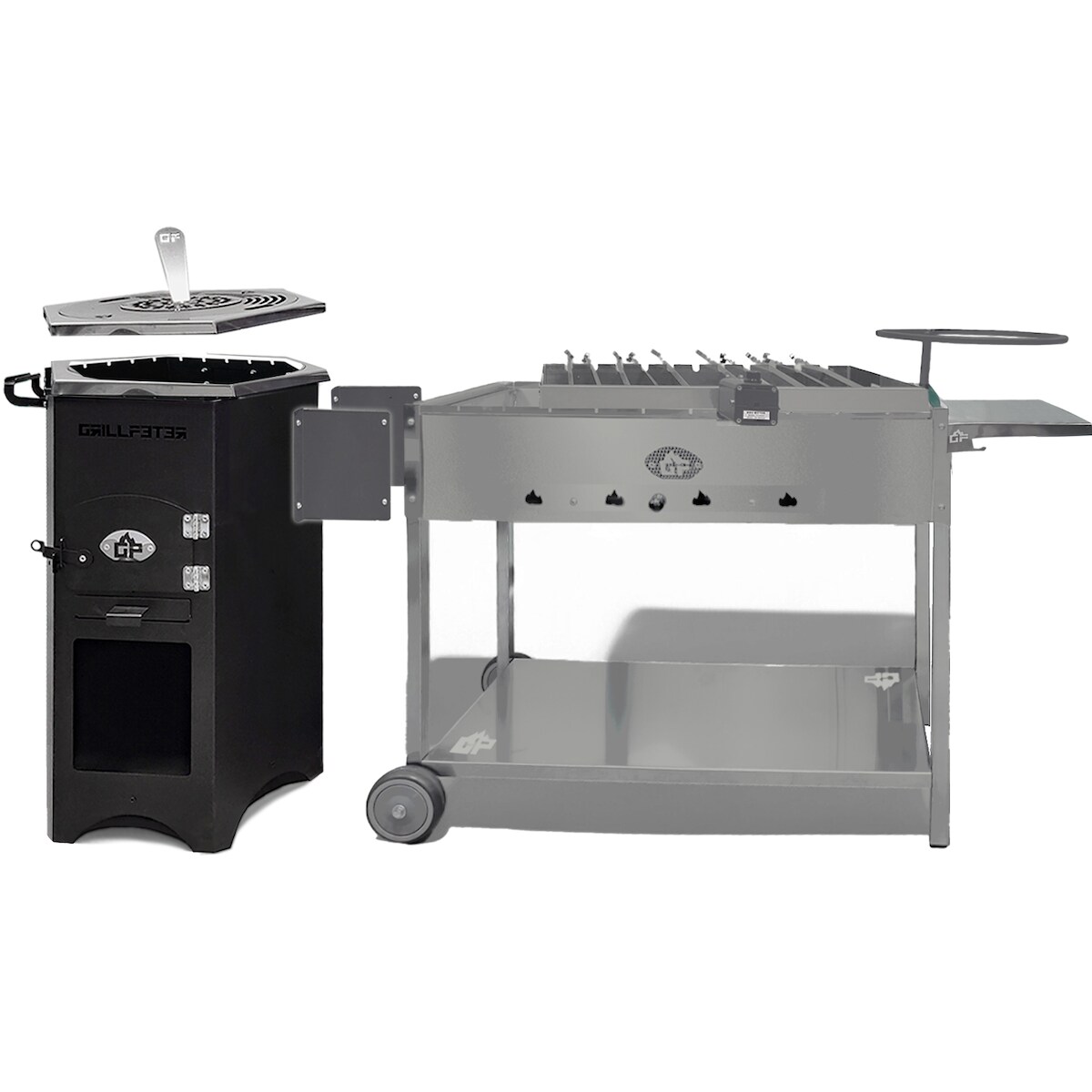 Grillpeter Feuertonne Batyr mit Grillplatten Image