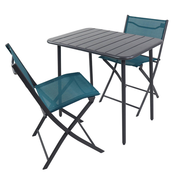 VCM 3-tlg. Gartenset ""Sumila"" 80 x 55 Türkis