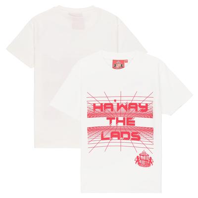 T-Shirt mit Sunderland-Slogan – gebrochenes Weiß – Jungen Image