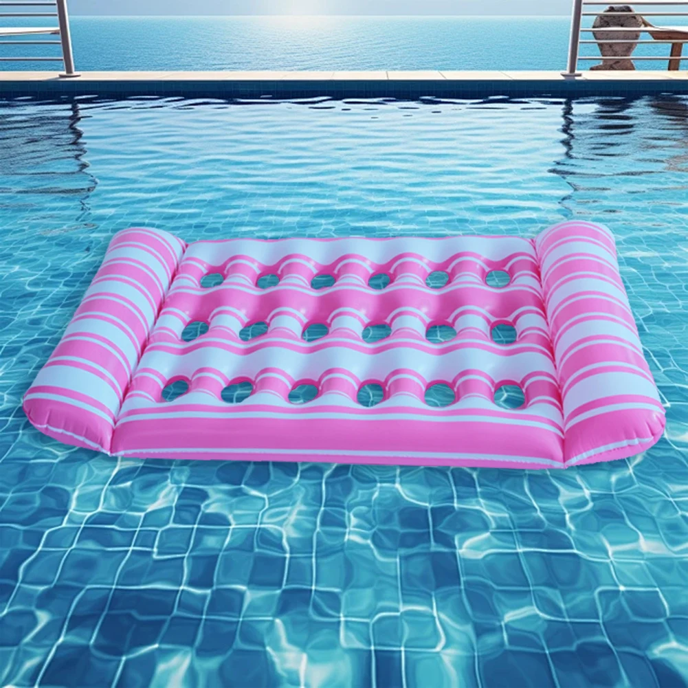 Aufblasbare Wasser Schlafen Bett PVC Schwimmende Liege Luft Matratze Faltbare Schwimmbad Luft Matratze Outdoor Schwimmen Spielzeug Image
