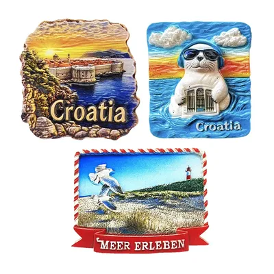 Europa Kroatien Harz 3D Kühlschrankmagnete Tourismus Souvenir Kühlschrank Aufkleber Handwerk Image