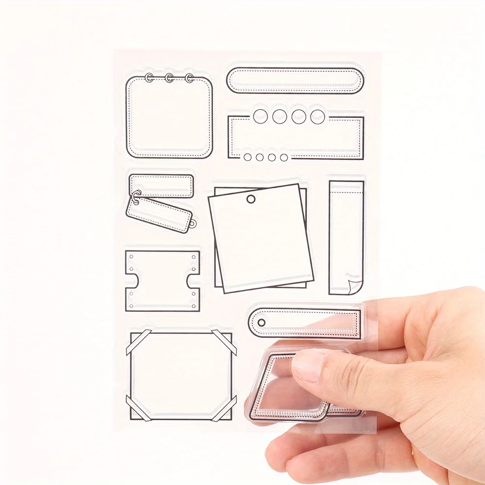 11*16cm Rahmen/Lesezeichen Silikon klare Stempel DIY Tagebuch Album Dekoration Scrap booking Planer Junk Journal ing Vintage Siegels tempel Image