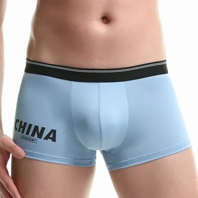 5er-Pack Herren-Unterwäsche, Sommer-Boxershorts aus dünner Eisseide, Trbottomyy, atmungsaktive Jungen-Boxershorts, doppellagiger Schritt, Bott Image
