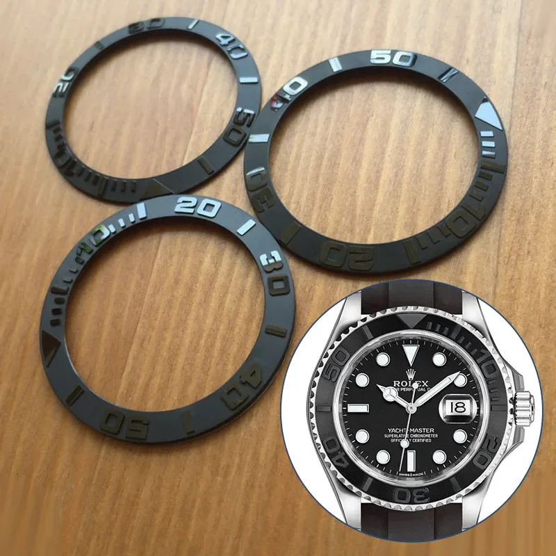 40,2 mm/38,6 mm/38 mm Keramik-Lünetteneinsatz für Rolex Yacht-Master 116655 Teile für automatische Uhren Image