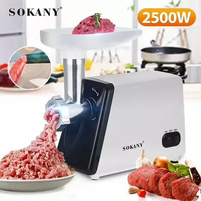 2500W Stainless Steel Kitchen Meat Grinders Business Home Dumpling Stuffing Vegetable Crusher Meat