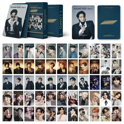 KPOP ATEEZ 55pcs/set New Album 10TH MINI ALBUM GOLDEN HOUR : Part.1LOMO Card Gift Collector Card