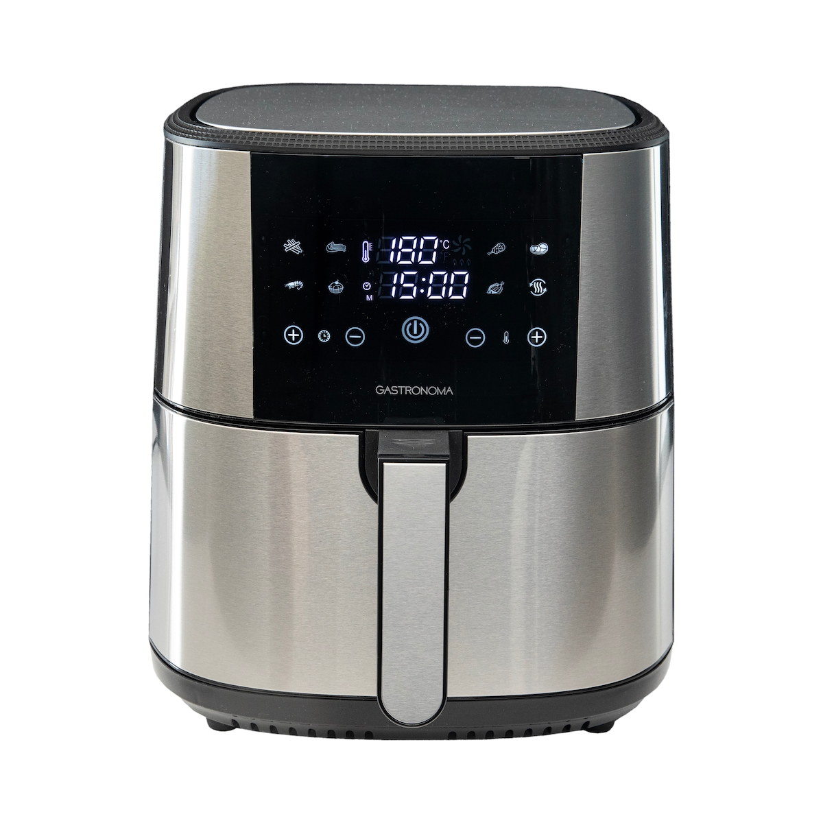 Gastronoma 18290007 - Airfryer mit einer Fassungsvermögen von 8 Litern, inklusive Airfryer Zubehör - Edelstahl/Schwarz Image