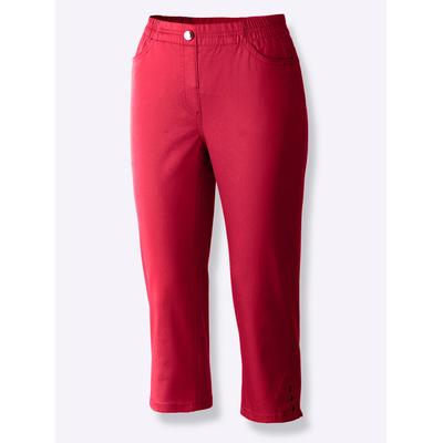 Caprijeans CLASSIC BASICS, Damen, Gr. 19, Kurzgrößen, rot, 96% Baumwolle, 4% Elasthan, unifarben, 3/4-Länge, Jeans Image