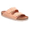 Pantolette ROHDE "Alba", Damen, Gr. 37, rot (lachsfarben), Leder, klassisch, Schuhe, Keilabsatz, Sommerschuh, Hausschuh mit zwei Schnallenverschlüsse