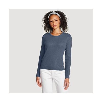 Eddie Bauer Women's Infinity Slub Long-Sleeve Crew - Mauve - Size XL