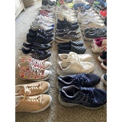 Nike Shoes | Wholesale Lot 15 Sneakers Nike Adidas Vans Asics Puma Cleats Kids Adults | Color: Black/White | Size: Multiple