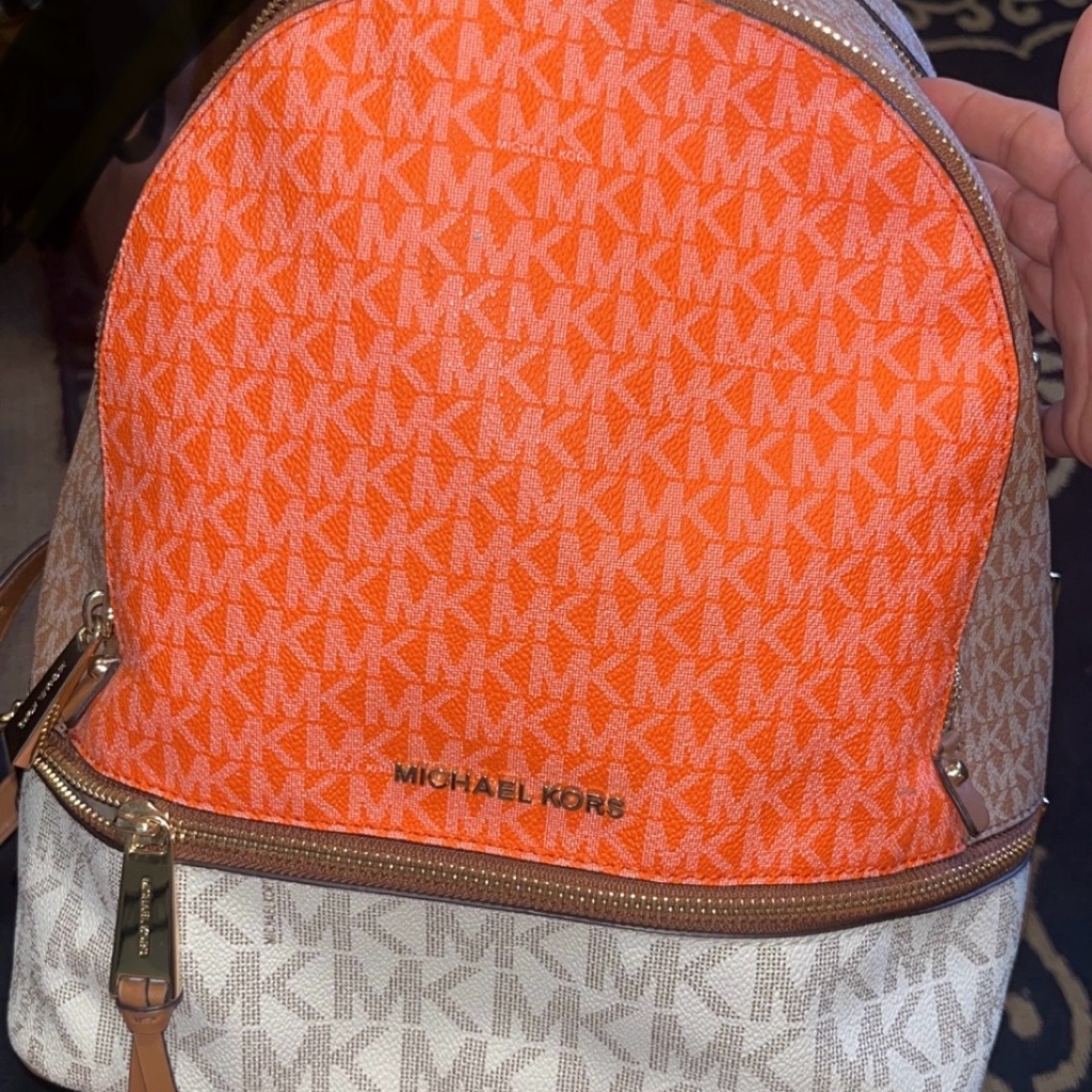 Michael Kors Bags | Used Mk Backpack | Color: Orange | Size: Os